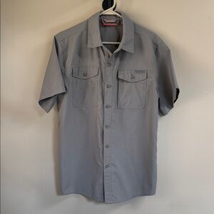 Free Country Men's Light Gray Casual Button Down Shirt